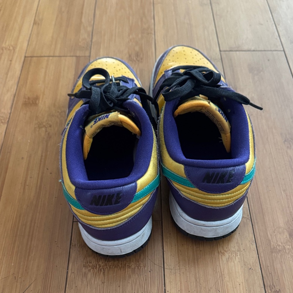 Nike Vibrant Yellow and Purple Shoes with Teal Accents - Picture 4 of 4